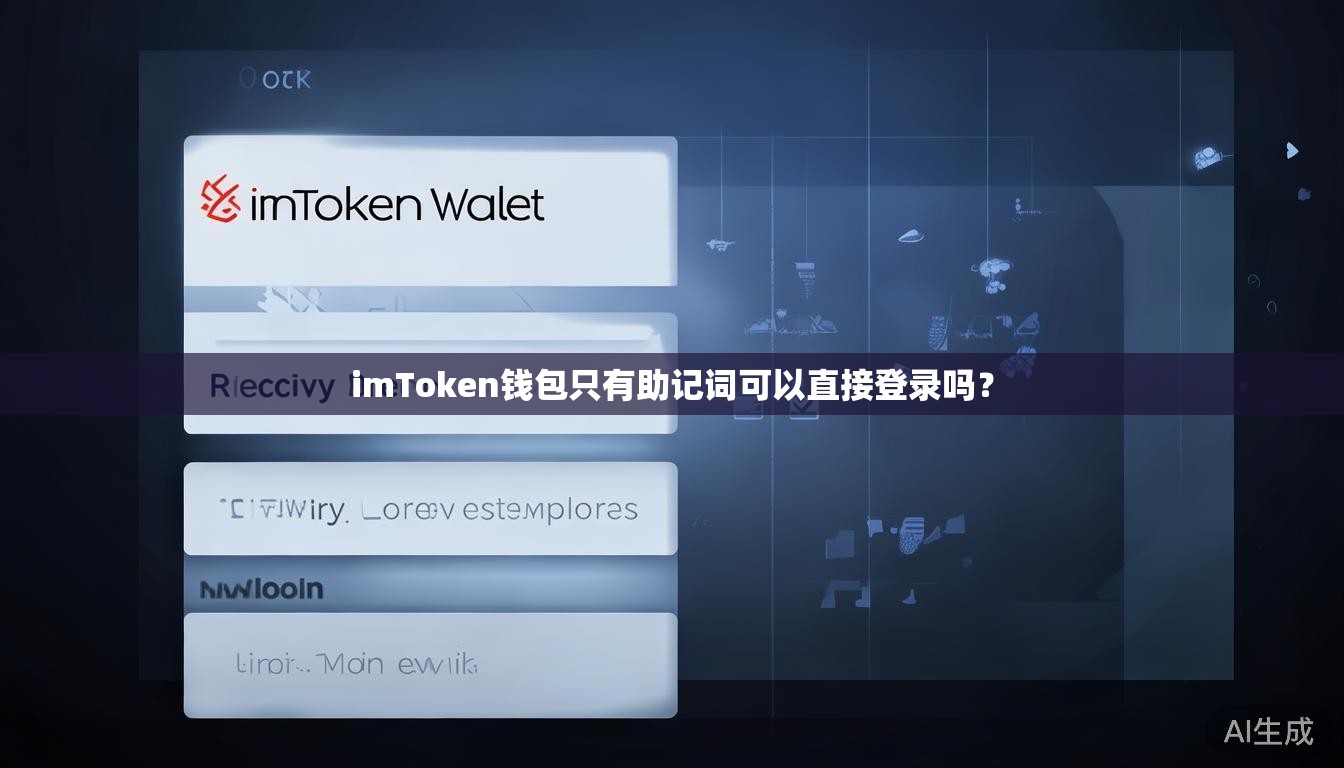 imToken钱包只有助记词可以直接登录吗？