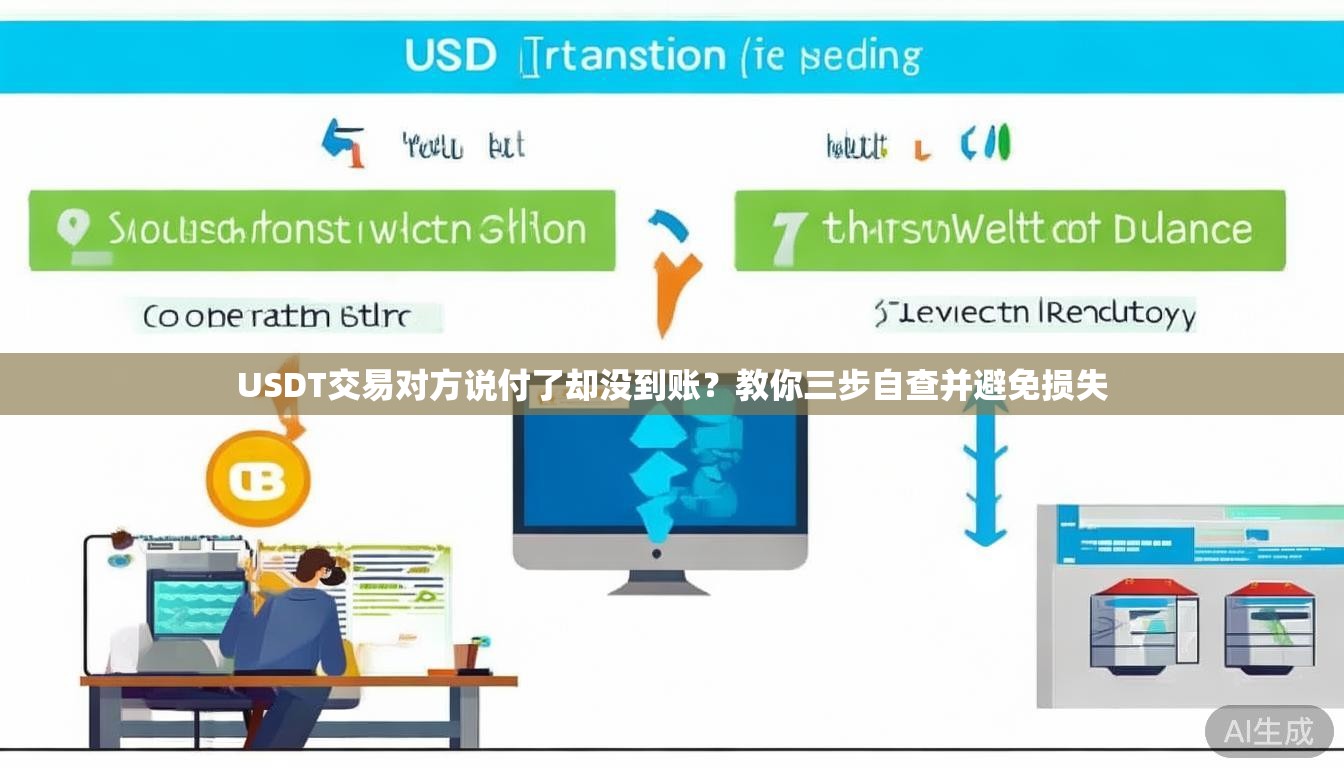 USDT交易对方说付了却没到账？教你三步自查并避免损失